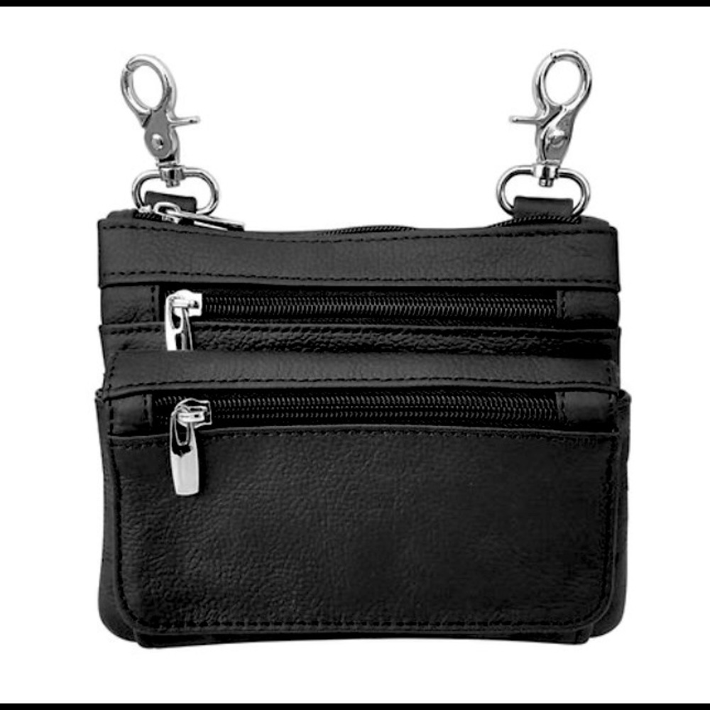 Roma Leather Clip on Crossbody bag